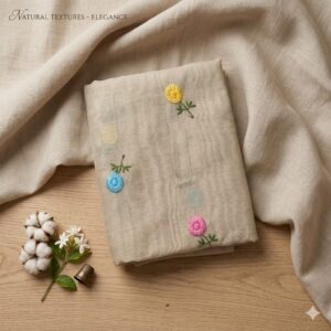 Pastel Floral Embroidered Cotton Blouse Piece Collection