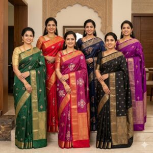 Royal Orchid Ikat Silk Saree