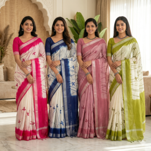 Ruby Pink Elegance Saree